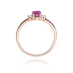 Inel Aur 14K cu Safir Roz 0.45 ct si Diamante 0.08 ct - Imagine 11