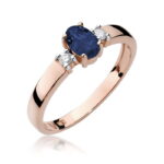Inel Aur 14K cu Safir 0.70 ct si Diamante 0.08 ct - Imagine 8