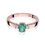 Inel Aur 14K cu Smarald 0.40 ct si Diamante 0.08 ct - Imagine 9