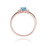 Inel Aur 14K cu Topaz 0.50 ct si Diamante 0.08 ct - Imagine 10