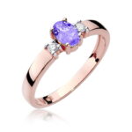 Inel Aur 14K cu Tanzanit 0.40 ct si Diamante 0.08 ct - Imagine 8