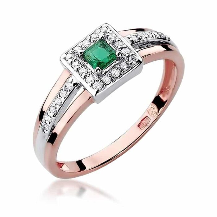 Inel Aur 14K cu Smarald 0.15 ct - Imagine 8
