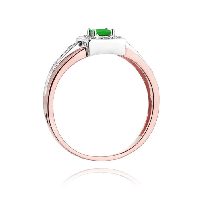 Inel Aur 14K cu Smarald 0.15 ct - Imagine 10