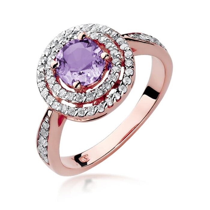 Inel Aur 14K cu Ametist 0.90 ct - Imagine 8