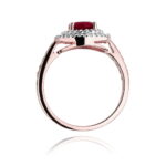 Inel Aur 14k cu Rubin 1.20 ct si Diamante 0.38 ct - Imagine 10