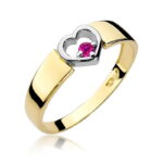Inel Aur 14K W276 Safir Roz 0.04ct