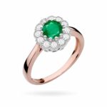 Inel Aur 14K cu Smarald 0.50 ct si Diamante 0.17 ct - Imagine 8