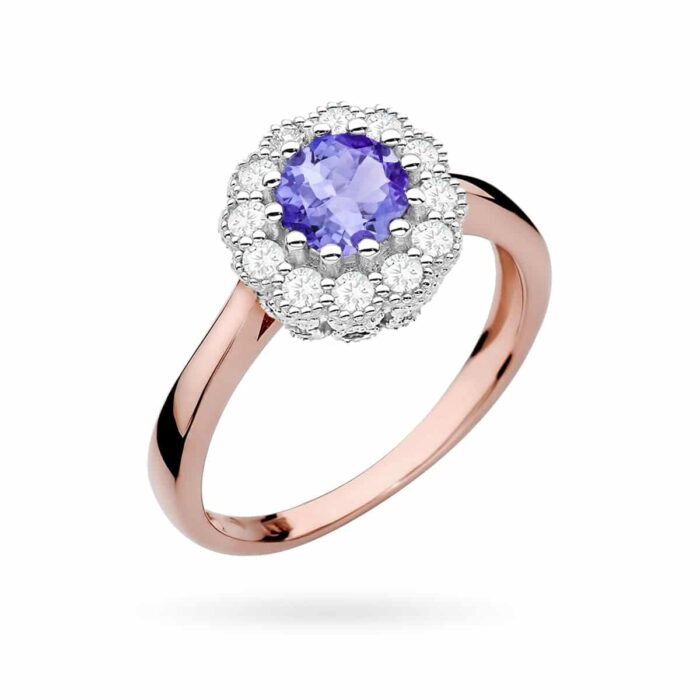 Inel Aur 14K cu Tanzanit 0.50 ct si Diamante 0.17 ct - Imagine 8