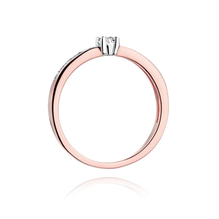 Inel Aur 14K cu Diamante 0.13 ct - Imagine 10