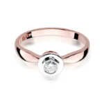 Inel Aur 14K cu Diamant 0.15 ct - Imagine 9
