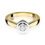 Inel Aur 14k cu Diamant 0.30 ct - Imagine 2