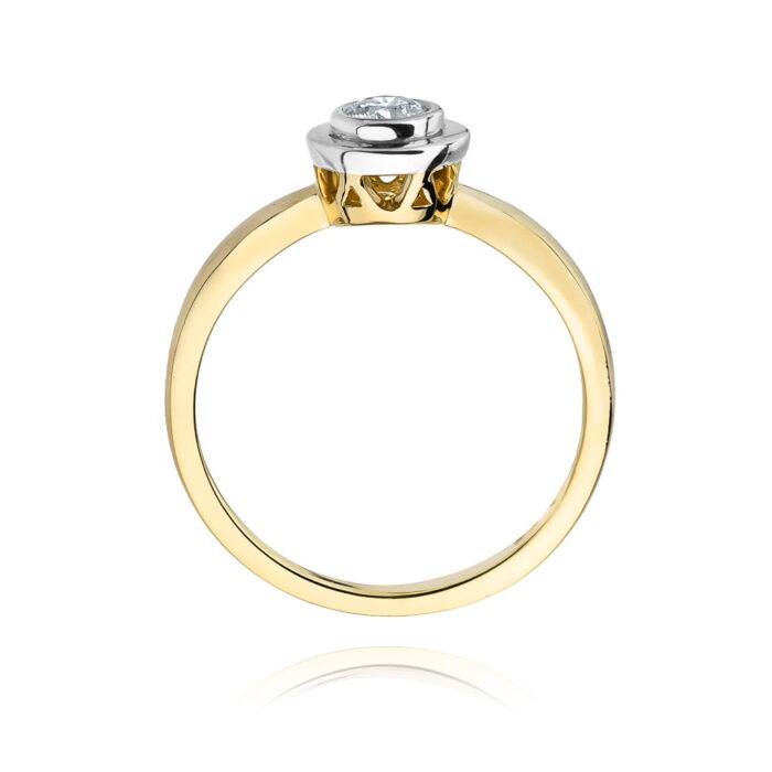 Inel Aur 14k cu Diamant 0.30 ct - Imagine 3