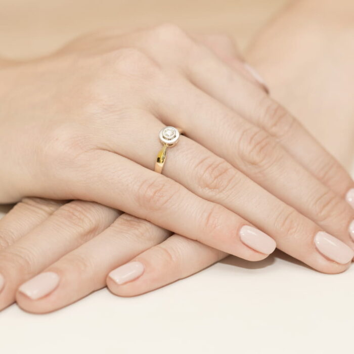 Inel Aur 14k cu Diamant 0.30 ct - Imagine 4