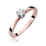 Inel Aur 14k cu Diamant 0.12 ct - Imagine 5