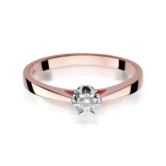 Inel Aur 14k cu Diamant 0.12 ct - Imagine 6
