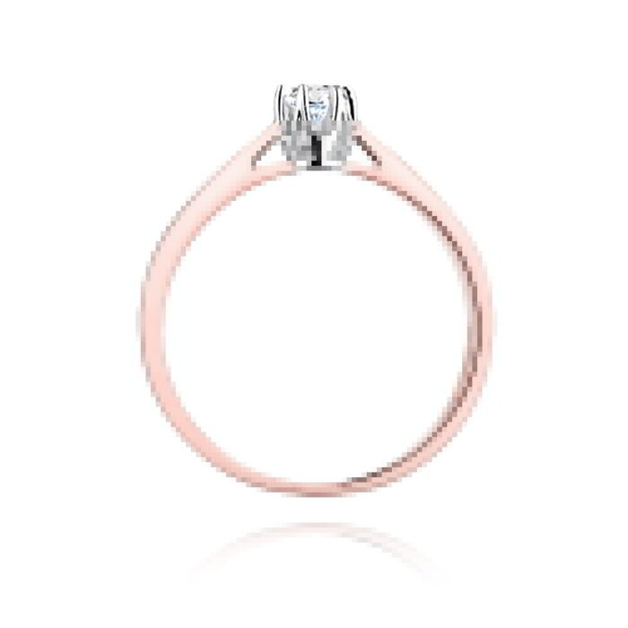 Inel Aur 14k cu Diamant 0.12 ct - Imagine 7