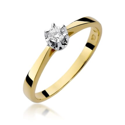 Inel Aur 14k cu Diamant 0.12 ct