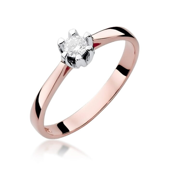 Inel Aur 14k cu Diamant 0.12 ct - Imagine 8