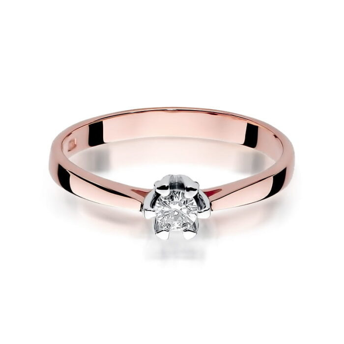 Inel Aur 14k cu Diamant 0.12 ct - Imagine 9