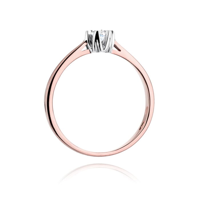 Inel Aur 14k cu Diamant 0.12 ct - Imagine 10