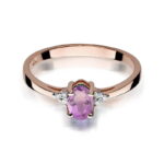 Inel Aur 14K W301 Ametist 0.40ct Diamante - Imagine 6