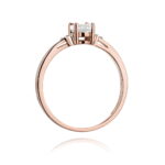 Inel Aur 14K cu Safir Alb 0.50 ct si Diamante Naturale 0.05 ct - Imagine 9