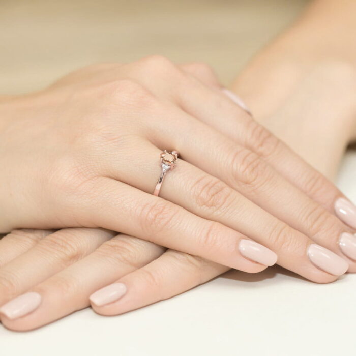 Inel Aur 14K W301 Morganit 0.40ct - Imagine 8