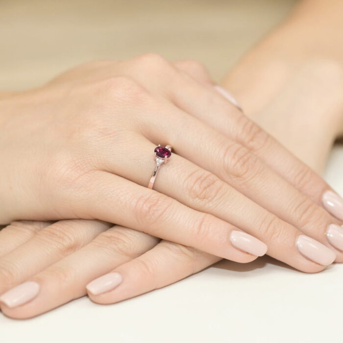 Inel Aur 14K W301 Rodolit 0.50ct - Imagine 8