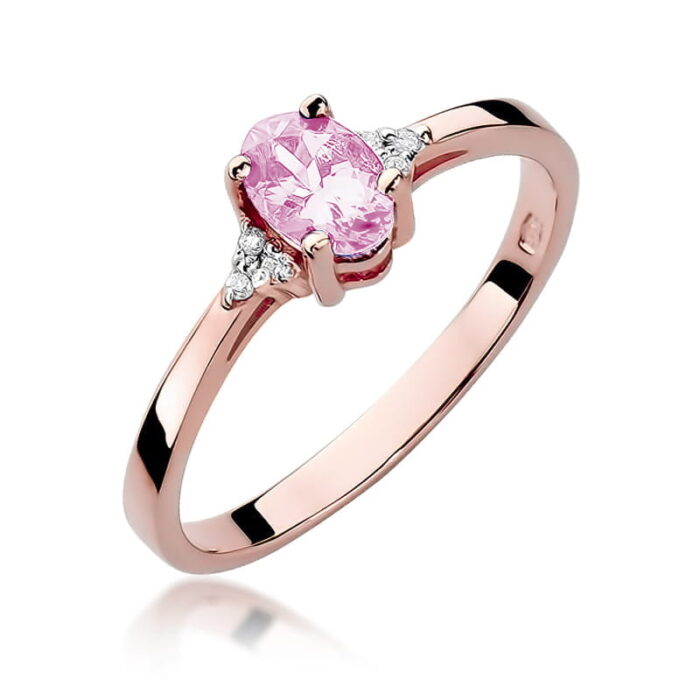 Inel Aur 14K cu Topaz Roz 0.50 ct - Imagine 7
