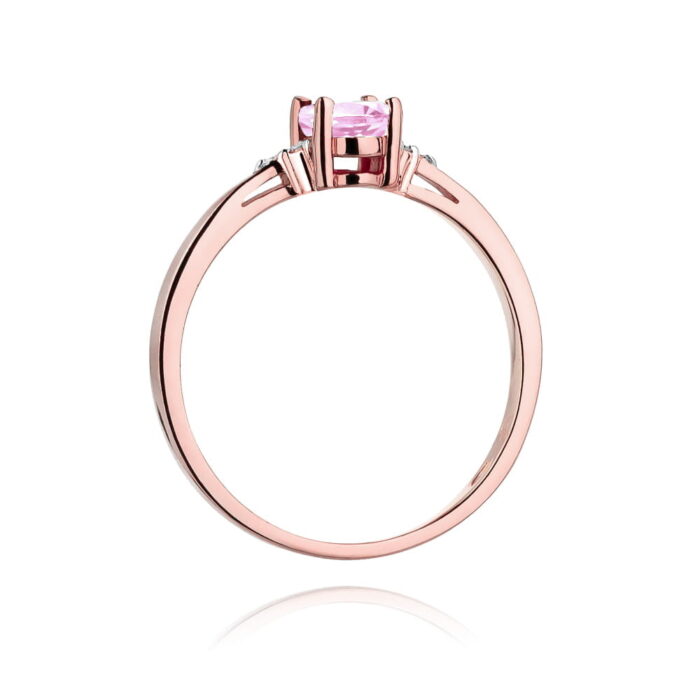 Inel Aur 14K cu Topaz Roz 0.50 ct - Imagine 9