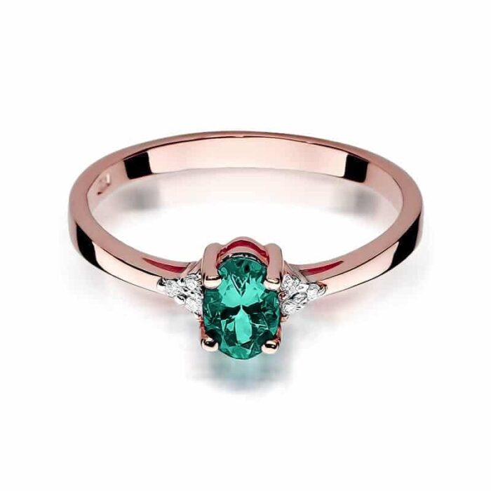 Inel Aur 14K cu Smarald 0.40 ct - Imagine 9