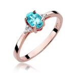 Inel Aur 14K cu Topaz Albastru 0.50 ct - Imagine 8