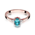 Inel Aur 14K cu Topaz Albastru 0.50 ct - Imagine 9