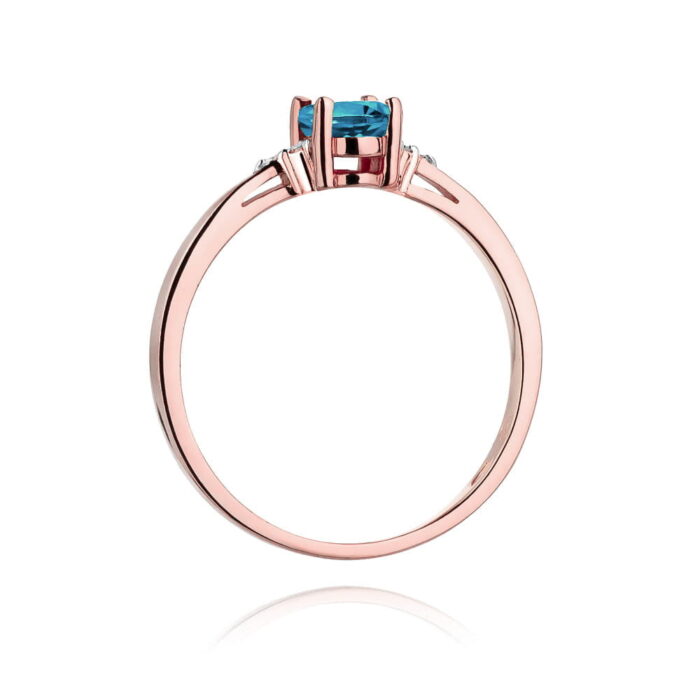 Inel Aur 14K cu Topaz Albastru 0.50 ct - Imagine 10