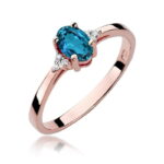 Inel Aur 14K W301 Topaz London Blue 0.50ct - Imagine 4