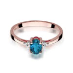 Inel Aur 14K W301 Topaz London Blue 0.50ct - Imagine 5