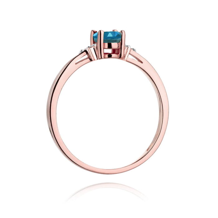 Inel Aur 14K W301 Topaz London Blue 0.50ct - Imagine 6