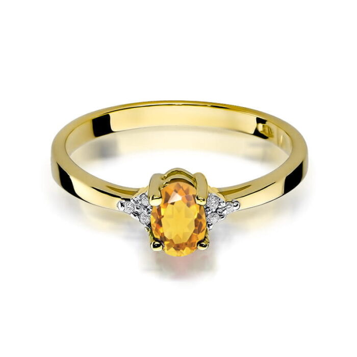 Inel Aur 14K W301 Citrin 0.60ct - Imagine 2