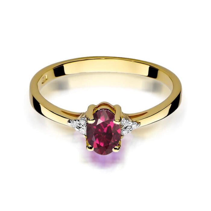 Inel Aur 14K W301 Rodolit 0.50ct - Imagine 2