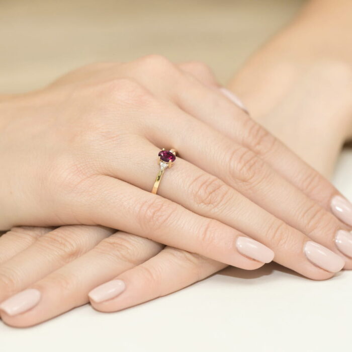 Inel Aur 14K W301 Rodolit 0.50ct - Imagine 4