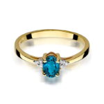Inel Aur 14K W301 Topaz London Blue 0.50ct - Imagine 2