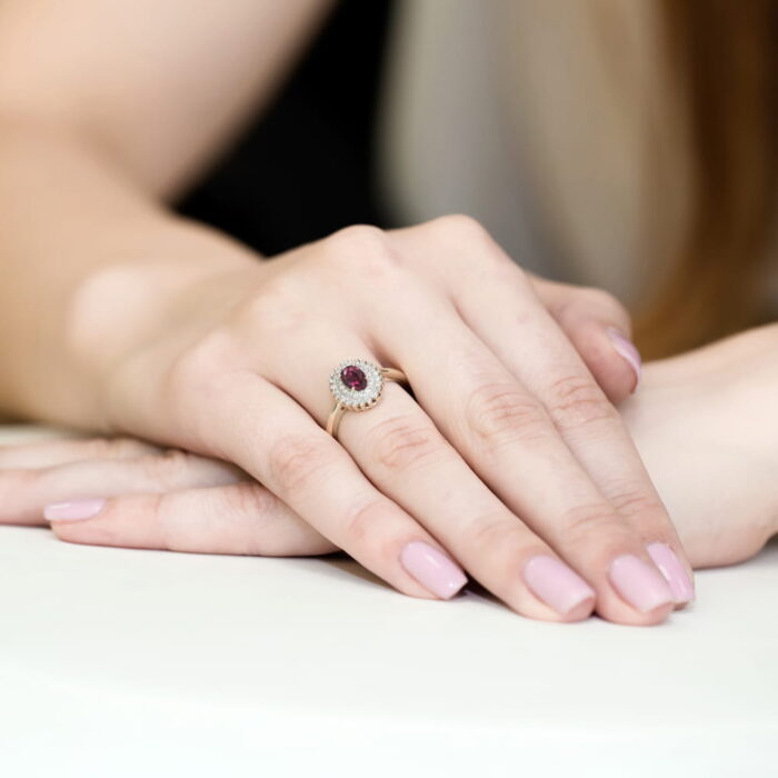 Inel Aur 14K W303 Rodolit 0.50ct - Imagine 12