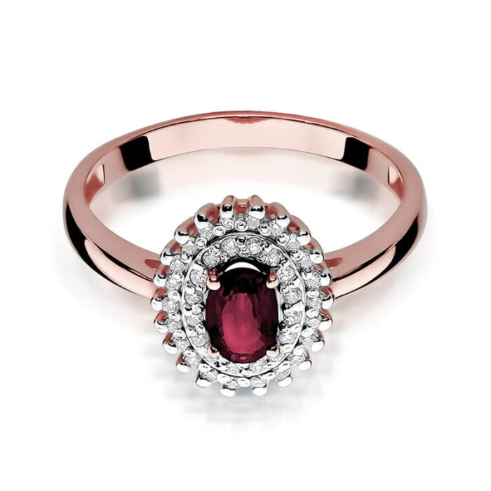 Inel Aur 14k cu Rubin 0.60 ct - Imagine 9
