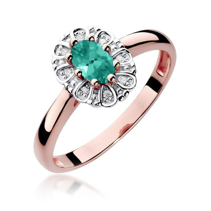 Inel Aur 14K cu Smarald 0.40 ct - Imagine 8
