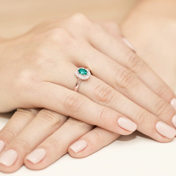Inel Aur 14K cu Smarald 0.40 ct - Imagine 11