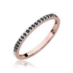 Inel Aur 14k cu Diamant Negru 0.09 ct - Imagine 8
