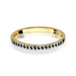 Inel Aur 14k cu Diamant Negru 0.09 ct - Imagine 2
