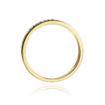 Inel Aur 14k cu Diamant Negru 0.09 ct - Imagine 3