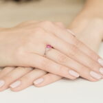 Inel Aur 14K cu Topaz 1.40 ct si Diamante 0.03 ct - Imagine 8