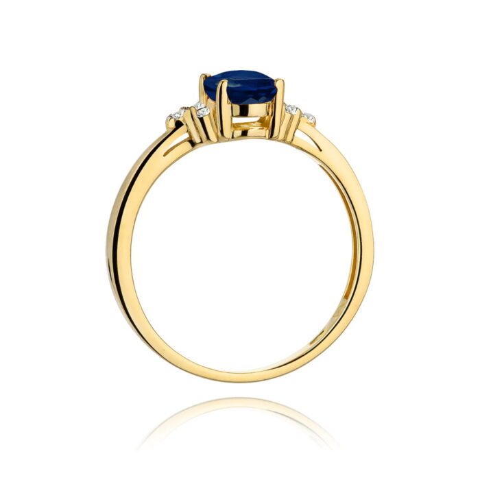 Inel Aur 14k cu Safir 0.90 ct - Imagine 3